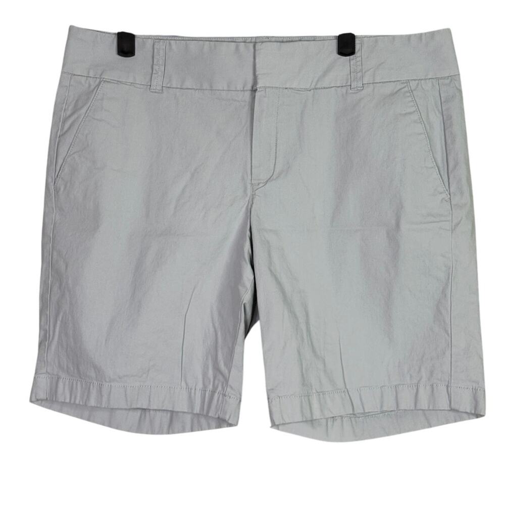 J. Crew 9" Frankie Stretch Chino Casual Mid Rise Shorts Pockets 12 Light Grey